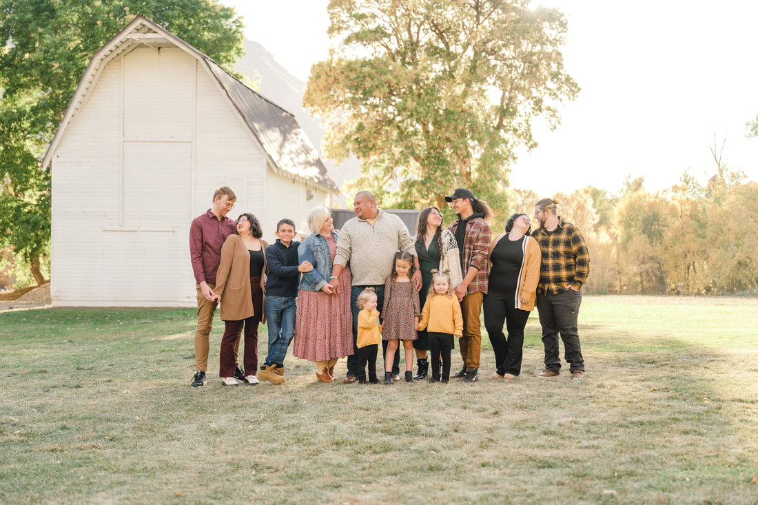 Fall family portraits at Jolley's Ranch in Springville, Utah