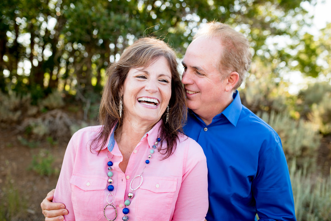 Older Couple Laughing. Extended family photos in Heber Valley, Utah, by Flying Gull Photography 