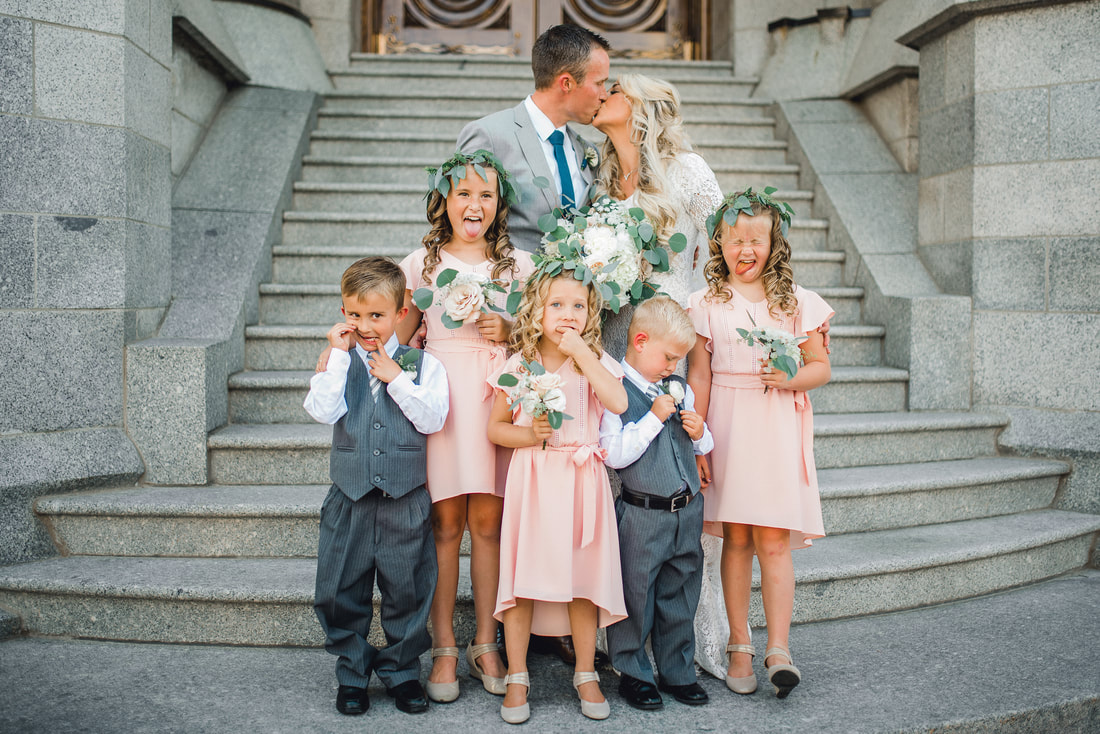 Blended family wedding by Utah wedding photographer Flying Gull Photography
