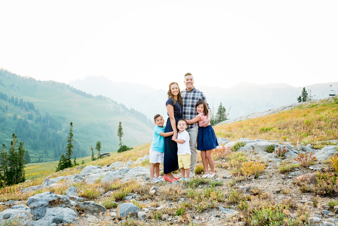 Family pictures at Albion Basin, Little Cottonwood Canyon, Utah