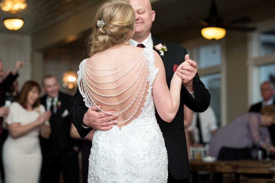 Father-daughter dance Traditional wedding and ceremony at Layton, Utah Chantilly Mansion with Flying Gull Photography